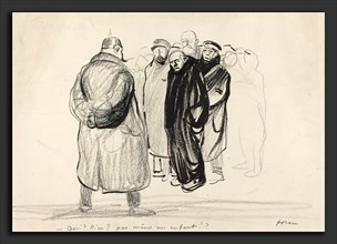 Jean-Louis Forain, Bredouilles.  l'Equipage d'un Zeppelin, French, 1852 - 1931, probably 1915,
