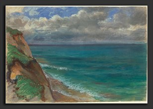 Alexandre Desgoffe (French, 1805 - 1882), View of the Sea, Normandy, pastel on buff wove paper