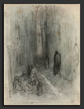 Gustave Doré (French, 1832 - 1883), A Backstreet in London, 1868, graphite with stumping on wove