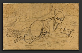 Paul Ranson (French, 1862 - 1909), Study for "La Liseuse couchée", 1894, graphite on paper laid