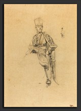 Jean-Louis-Ernest Meissonier (French, 1815 - 1891), A French Hussar, c. 1865, graphite on wove