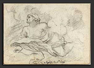 Augustin Pajou after Charles Mellin (French, 1730 - 1809), Angel from the Assumption [recto],