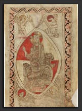 French 12th Century, Christ in Majesty [recto], early 12th century, miniature on vellum