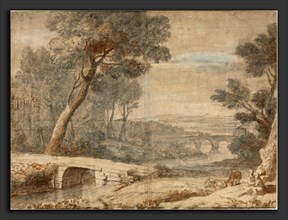 after Claude Lorrain, The Rest on the Flight into Egypt, late 17th century, pen and brown ink with