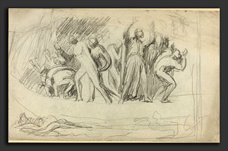 George Romney (British, 1734 - 1802), Study for "The Deluge", 1790s, graphite on wove paper