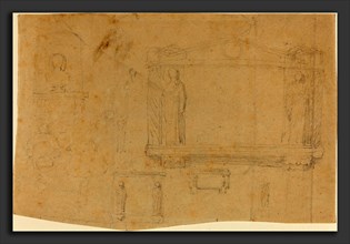 John Flaxman (British, 1755 - 1826), Designs for Monuments, graphite