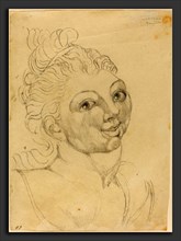 William Blake (British, 1757 - 1827), Wat Tyler's Daughter, c. 1819, graphite