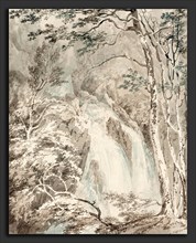 Joseph Mallord William Turner (British, 1775 - 1851), A Waterfall, 1795-1796, graphite with blue