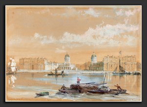 David Roberts (Scottish, 1796 - 1864), The Naval College from the River at Greenwich, 1861,