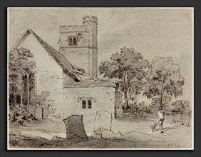 Henry Monro (British, 1791 - 1814), Aldenham Church, Hertfordshire, 1812, pen and brown ink with