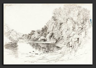John Glover (British, 1767 - 1849), The River at Llangollen, c. 1795, graphite on wove paper