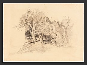 Attributed to John Sell Cotman (British, 1782 - 1842), Landscape with Trees, graphite on wove paper
