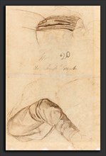 Ford Madox Brown (British, 1821 - 1893), Two Drapery Studies, c. 1844, black chalk on laid paper