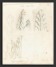 John Ruskin (British, 8 February 1819 - 20 January 1900), Ornamental Study with Acanthus Motif for