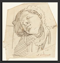 John Linnell (British, 1792 - 1882), A Woman Resting, graphite on laid paper