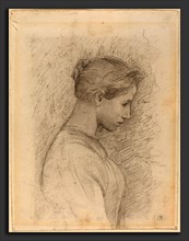 Henry Tonks (British, 1862 - 1937), A Young Woman in Profile, 1896, graphite on wove paper