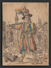 Swiss 17th Century after Francesco Villamena, Giovanni Grosso of the Swiss Guards Standing before a
