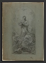 Martino Altomonte (Austrian, 1657 - 1745), The Virgin Immaculate, 1726-28?, black chalk heightened