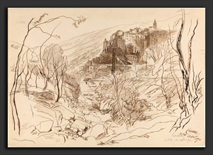 Edward Lear (British, 1812 - 1888), View of Ceriana, 1870, pen and brown ink over graphite