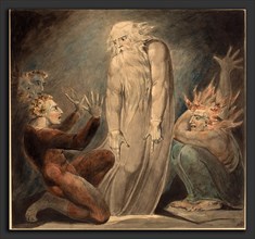 William Blake (British, 1757 - 1827), The Ghost of Samuel Appearing to Saul, c. 1800, pen and ink