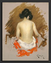 William Merritt Chase, Nude, American, 1849 - 1916, c. 1901, oil on canvas