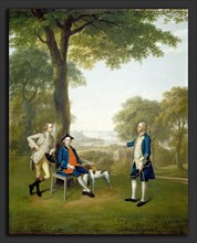 Arthur Devis (British, 1712 - 1787), Arthur Holdsworth Conversing with Thomas Taylor and Captain
