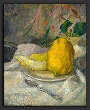 French 19th Century, Melon and Lemon, c. 1900, oil on canvas on wood
