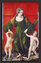 Ercole de' Roberti (Italian, c. 1455-1456 - 1496), The Wife of Hasdrubal and Her Children, c.