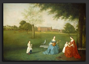 Arthur Devis, Members of the Maynard Family in the Park at Waltons, British, 1712 - 1787, c.