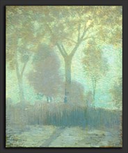 Julian Alden Weir, Moonlight, American, 1852 - 1919, c. 1905, oil on canvas