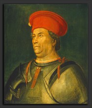 North Italian 15th Century, Francesco Sforza, probably c. 1480-1500, oil on panel
