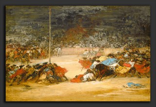 Eugenio Lucas Villamil, The Bullfight, Spanish, 1858 - 1918, c. 1890-1900, oil on canvas