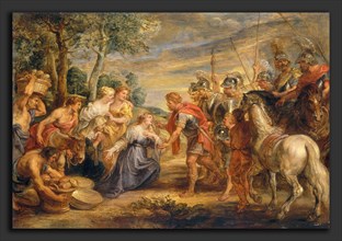 Sir Peter Paul Rubens, The Meeting of David and Abigail, Flemish, 1577 - 1640, c. 1630, oil on