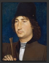 Hans Memling, Portrait of a Man with an Arrow, Netherlandish, active c. 1465 - 1494, c. 1470-1475,