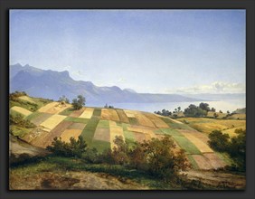 Alexandre Calame, Swiss Landscape, Swiss, 1810 - 1864, c. 1830, oil on paper on canvas