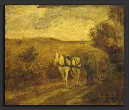Albert Pinkham Ryder (American, 1847 - 1917), Mending the Harness, mid to late 1870s, oil on canvas