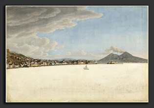 Giovanni Battista Lusieri (Italian, c. 1755 - 1821), The Bay of Naples with Mounts Vesuvius and