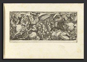 Antonio Tempesta (Italian, 1555 - 1630), Battle between Cavalry and Infantry, etching