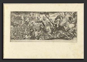 Antonio Tempesta (Italian, 1555 - 1630), Cavalry Attack on a Walled Fortress, etching