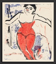 Ernst Ludwig Kirchner, Performer Bowing (Beifallheischende Artistin), German, 1880 - 1938, 1909,
