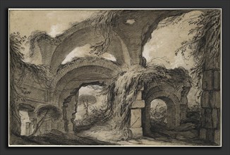 Charles Michel-Ange Challe, Arches of the Larger Baths at Hadrian's Villa, French, 1718 - 1778, c.