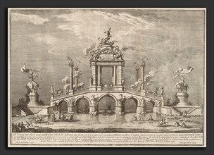 Giuseppe Vasi after Paolo Posi (architect), A Triumphal Bridge Adorned with Relics of the City of
