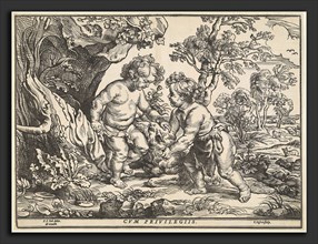Christoffel Jegher after Sir Peter Paul Rubens, The Infant Christ and Saint John Playing with the