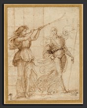 Fra Bartolommeo, An Angel Blowing a Trumpet, and Another Holding a Standard, Italian, 1472 - 1517,