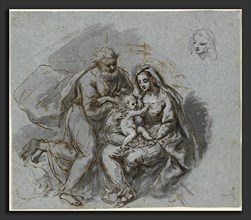 BartholomÃ¤us Ignaz Weiss, The Holy Family, German, 1740 - 1814, 1770s, pen and brown ink with