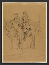 Winslow Homer, Two of Sheridan's Scouts, American, 1836 - 1910, 1865, graphite on wove paper