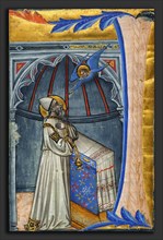 Italian 15th Century, The Annunciation to Zacharias, c. 1400, miniature on vellum