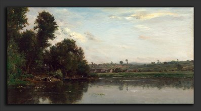 Charles-FranÃ§ois Daubigny, Washerwomen at the Oise River near Valmondois, French, 1817 - 1878,