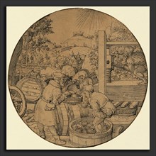 Jorg Breu I, The Wine Harvest (September), German, c. 1480 - 1537, in or before 1521, pen and black
