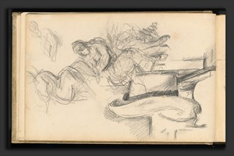 Paul Cézanne, Studies Including a Straw Hat, French, 1839 - 1906, 1895-1898, graphite on wove paper